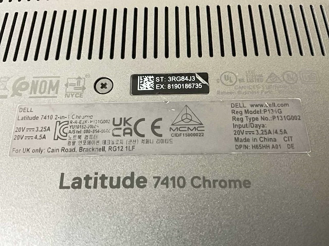 Dell latitude 7410 14”, core(tm) i7 10th gen, 16 gb ram, 128 gb ssd touchscreen chromebook - afbeelding 7 van  7