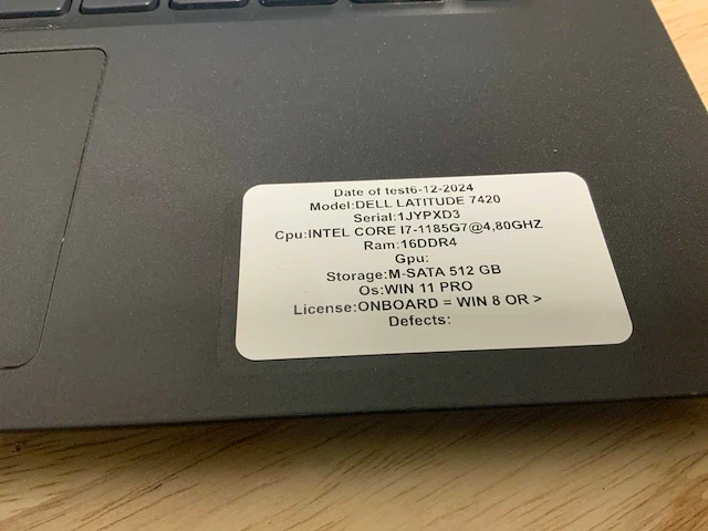 Dell latitude 7420 (i7 gen11) laptop - afbeelding 3 van  10