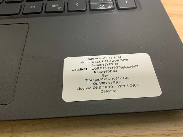 Dell latitude 7420 (i7 gen11) laptop - afbeelding 3 van  10