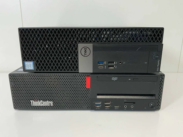 Dell / lenovo mix model mini desktops - check description (2x) - afbeelding 1 van  12