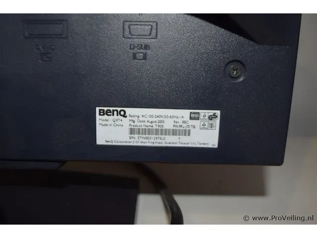 Dell monitor type e193fpp & benq model q9t4 - afbeelding 7 van  7
