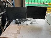 Dell monitoren op steun (2x) - afbeelding 1 van  3