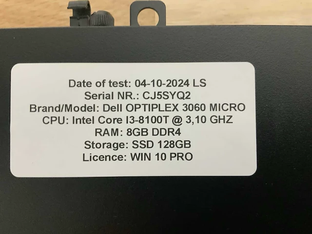 Dell optiplex 3060 micro desktop (10x) - afbeelding 3 van  14