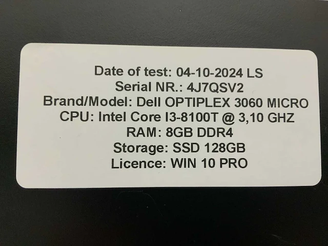 Dell optiplex 3060 micro desktop (10x) - afbeelding 12 van  14