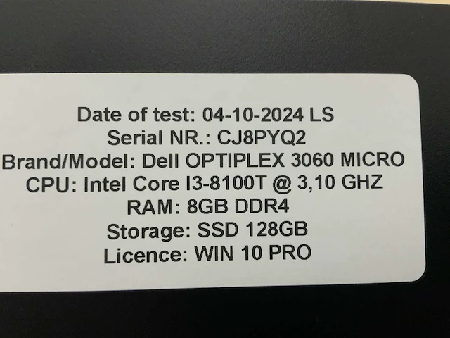 Dell optiplex 3060 micro desktop (10x) - afbeelding 4 van  14