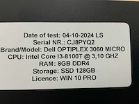 Dell optiplex 3060 micro desktop (10x) - afbeelding 4 van  14