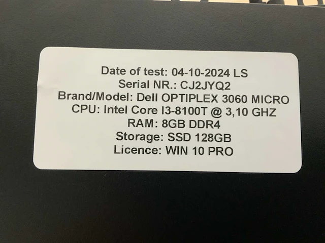 Dell optiplex 3060 micro desktop (10x) - afbeelding 5 van  14
