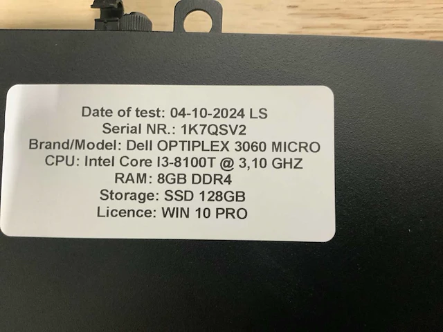 Dell optiplex 3060 micro desktop (10x) - afbeelding 11 van  14