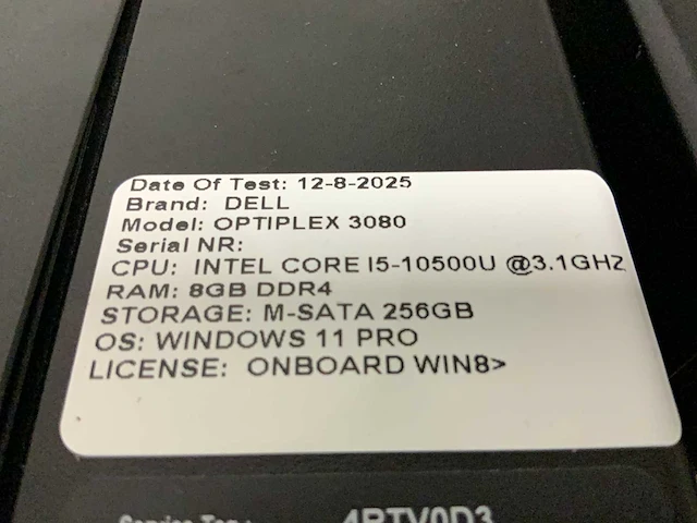 Dell optiplex 3080 desktop (2x) - afbeelding 2 van  8