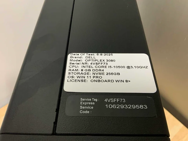 Dell optiplex 3080 desktop - afbeelding 2 van  6