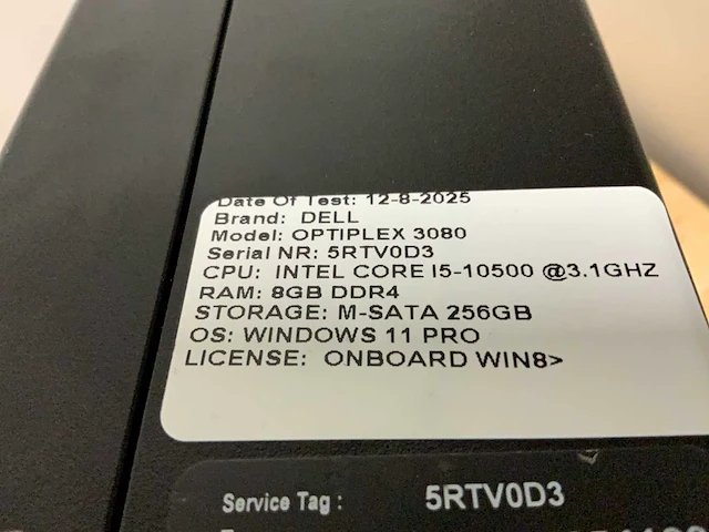 Dell optiplex 3080 (i5 gen10) desktop - afbeelding 2 van  6