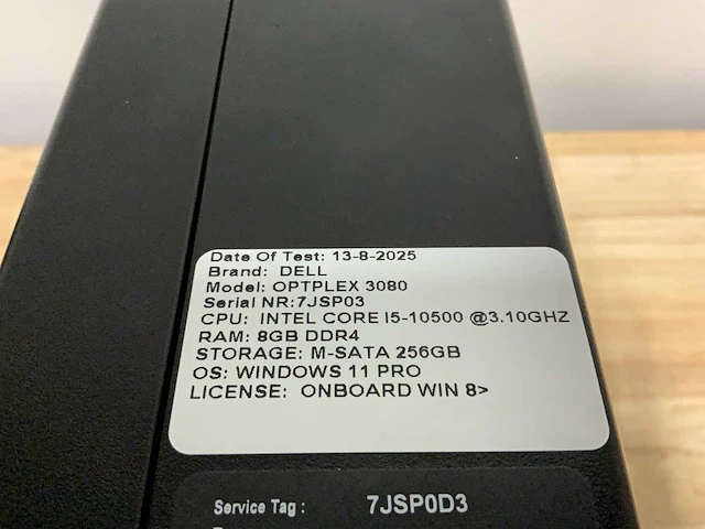 Dell optiplex 3080 (i5 gen10) desktop - afbeelding 6 van  6