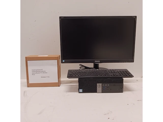 Dell optiplex + accessoires, zwart - afbeelding 1 van  15