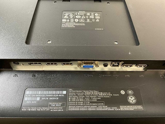 Dell (p2314t) 23”, 1920x1080 (fhd) ips touchscreen monitors (4x) - afbeelding 6 van  6