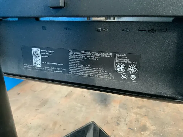 Dell p2416db monitor (2x) - afbeelding 4 van  5