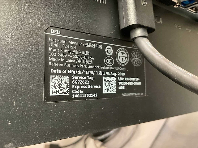 Dell p2419h monitor (2x) - afbeelding 3 van  4