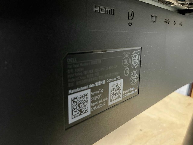 Dell p2419h monitor - afbeelding 3 van  4
