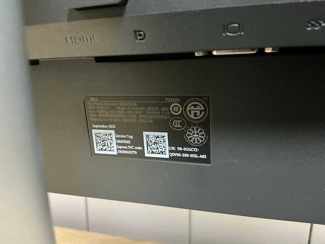 Dell p2422h monitor - afbeelding 3 van  4