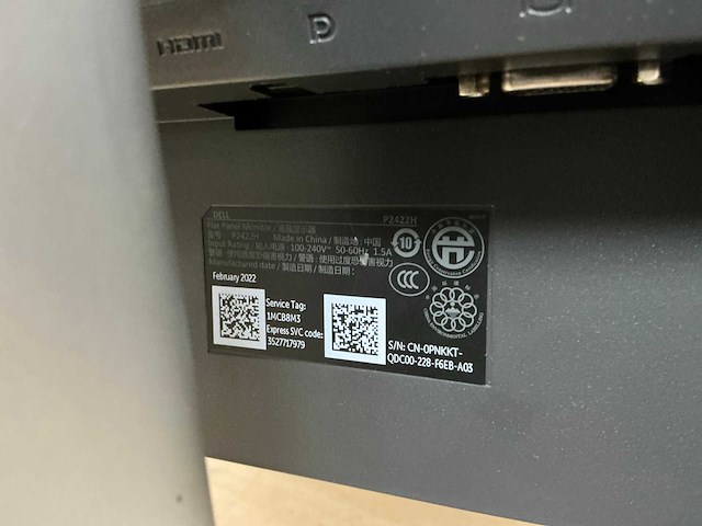 Dell p2422h monitor - afbeelding 2 van  4