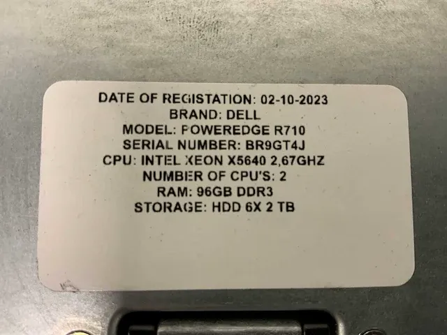 Dell poweredge r710 server - afbeelding 8 van  8