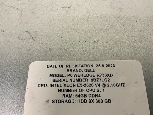 Dell poweredge r730xd g13 server - afbeelding 5 van  7