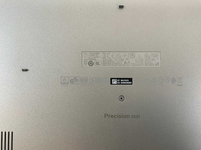 Dell precision 3551 15.5", core(tm) i5 10th gen, 16 gb ram, 1 tb nvme, nvidia quadro p620 4 gb laptop - afbeelding 7 van  7
