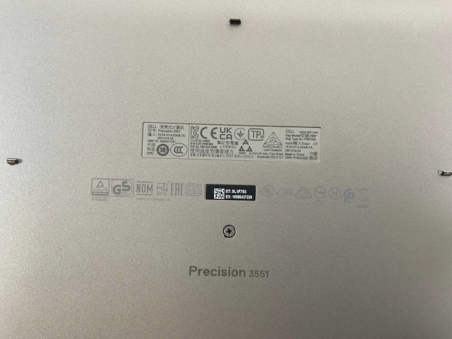 Dell precision 3551 15.5", core(tm) i7 10th gen, 16 gb ram, 1 tb nvme, nvidia quadro p620 4 gb laptop - afbeelding 6 van  6