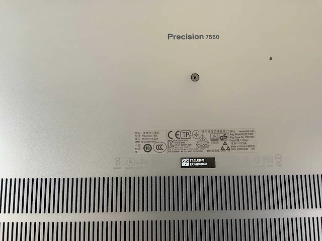 Dell precision 7550 15.5", core(tm) i7 10th gen, 64 gb ram, no hdd, nvidia quadro t2000 mobile 4 gb laptop - afbeelding 7 van  7