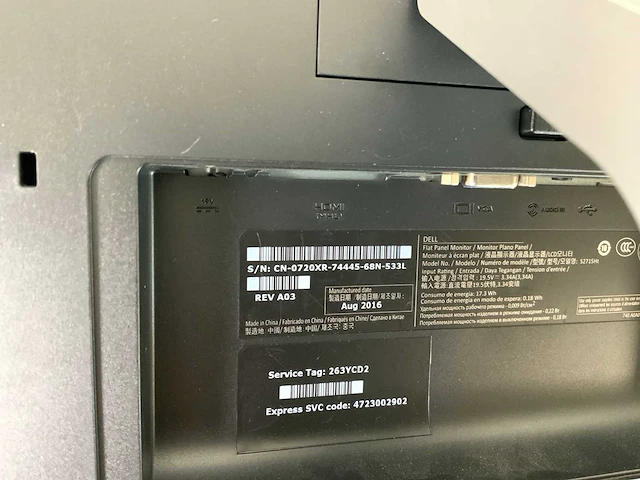 Dell (s2715ht) 27”, 1920x1080 (fhd) ips monitor - afbeelding 6 van  6