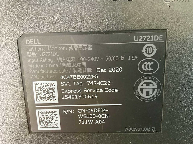 Dell (u2721de) 27”, 2560x1440 (qhd) ips monitor - afbeelding 7 van  7