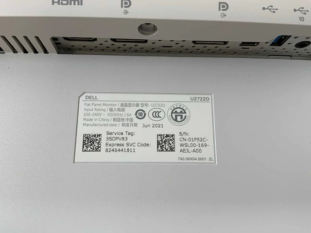 Dell (u2722d) 27", 2560x1440 (qhd) ips monitor - afbeelding 6 van  6