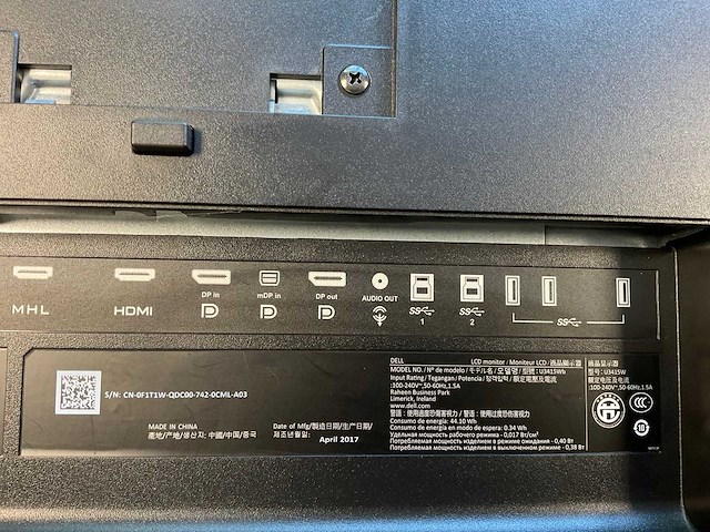 Dell (u3415wb) 34”, 3440x1440 (uwqhd) ah-ips curved monitor - afbeelding 6 van  6