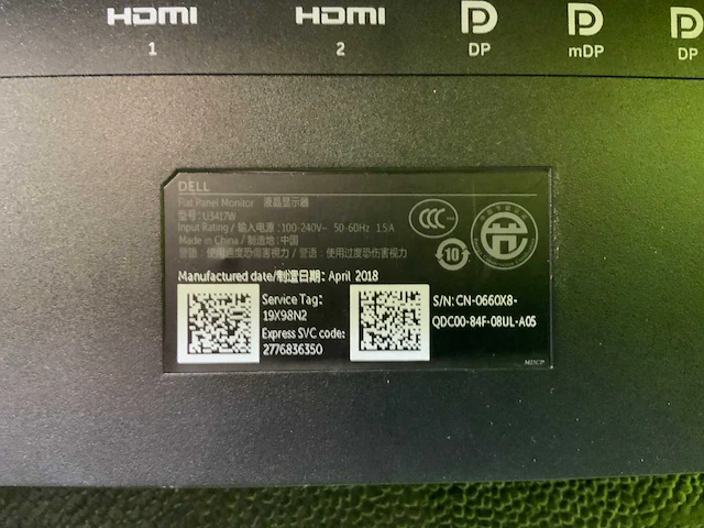 Dell u3417w monitor (4x) - afbeelding 4 van  6