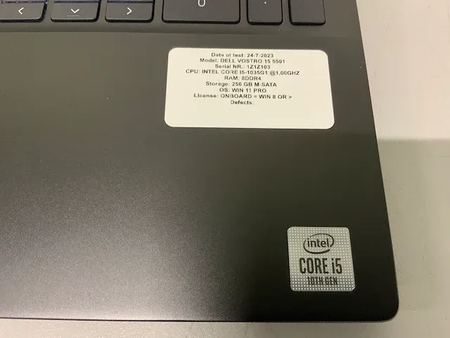 Dell vostro 15 5501 laptop - afbeelding 2 van  8