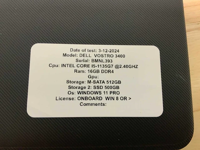 Dell vostro 3400(i5-gen11) laptop - afbeelding 8 van  8
