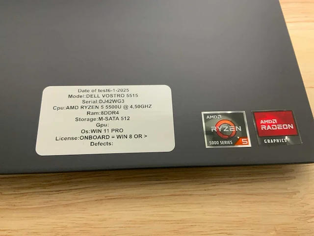 Dell vostro 5515 (ryzen 5) laptop - afbeelding 6 van  6