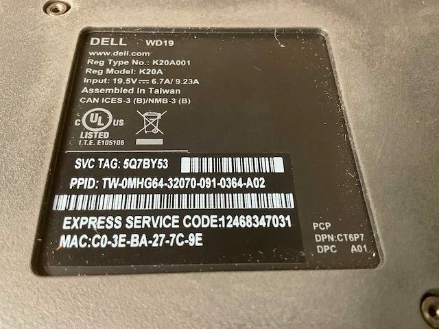 Dell wd19 docking station (5x) - afbeelding 5 van  6