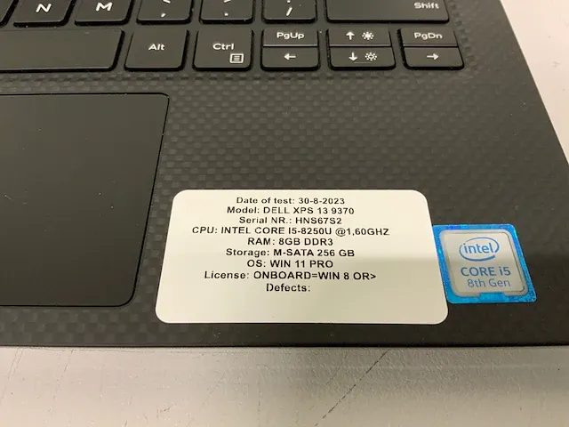 Dell xps 13 9370 laptop - afbeelding 2 van  9