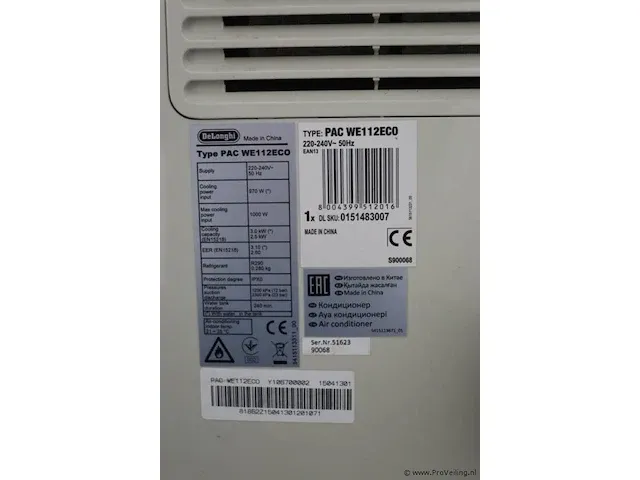 Delonghi airco type pac we112eco - afbeelding 4 van  4