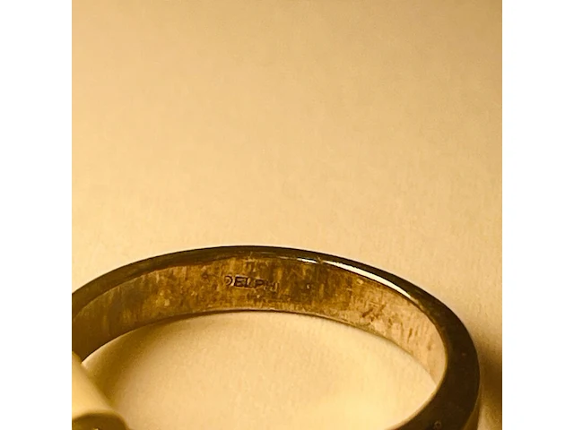 Delphi gesigneerde zilveren ring met stempel - afbeelding 6 van  6