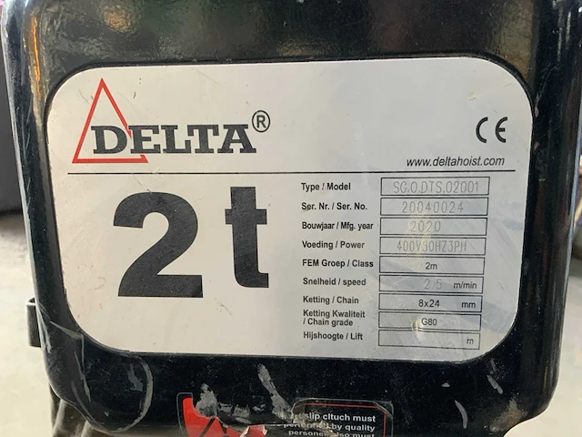 Delta 2000kg elektrische kettingtakel - afbeelding 4 van  4