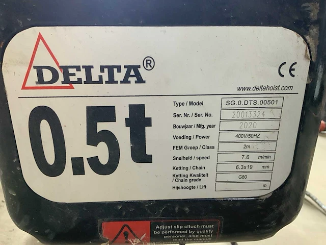 Delta 500kg elektrische kettingtakel - afbeelding 5 van  5