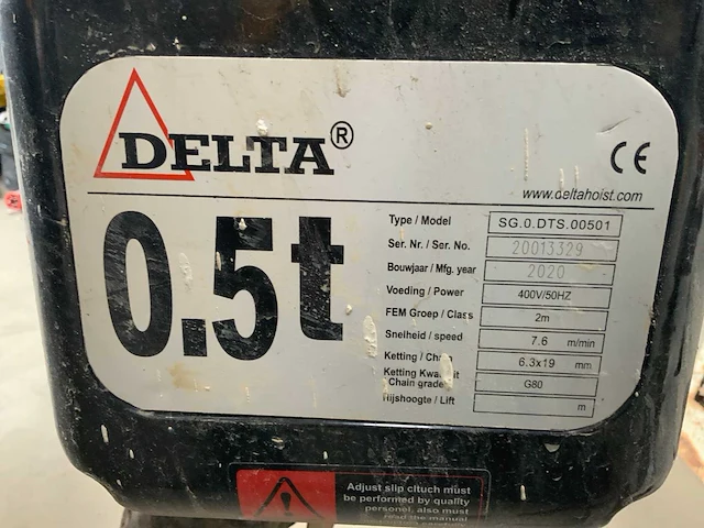 Delta 500kg elektrische kettingtakel - afbeelding 5 van  5