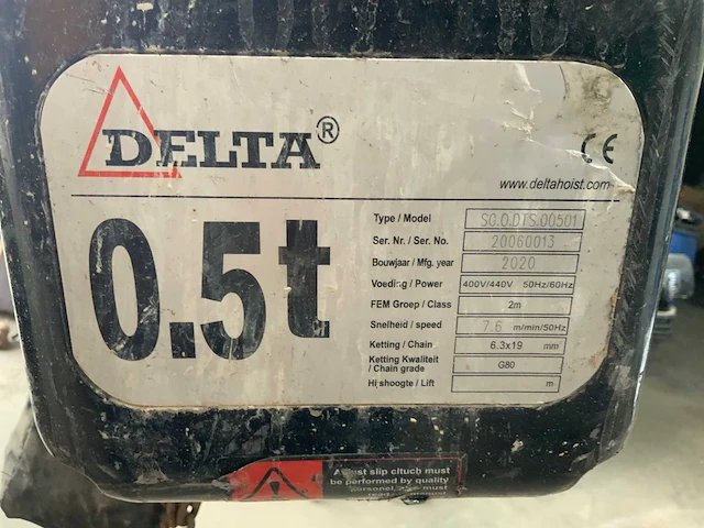 Delta 500kg elektrische kettingtakel - afbeelding 5 van  5