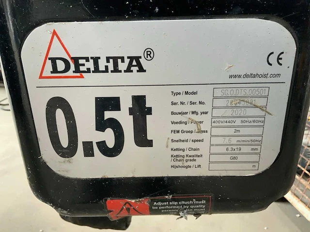 Delta 500kg elektrische kettingtakel - afbeelding 5 van  5