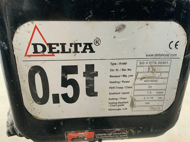 Delta 500kg elektrische kettingtakel - afbeelding 5 van  5