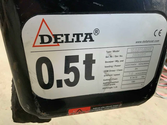 Delta 500kg elektrische kettingtakel - afbeelding 5 van  5