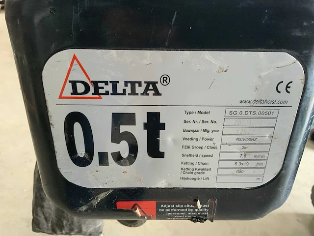 Delta 500kg elektrische kettingtakel - afbeelding 5 van  5