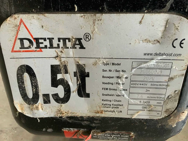 Delta 500kg elektrische kettingtakel - afbeelding 5 van  5