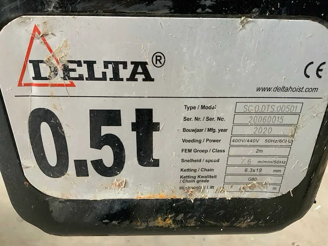 Delta 500kg elektrische kettingtakel - afbeelding 4 van  4